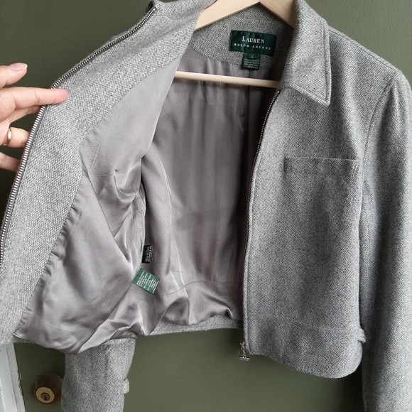 Lauren Ralph Lauren Angora Wool Blend Zippered Jacket Size 6 - Picture 10 of 14